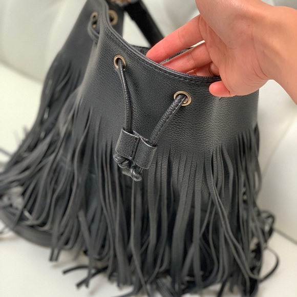 @MelisseandCo.Fashion Leather Fringe Backpack/Tote - Picture 2 of 5
